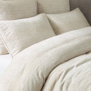 Restoration Hardware King Erased Abstract Washed Cotton-Linen Pillow Sham